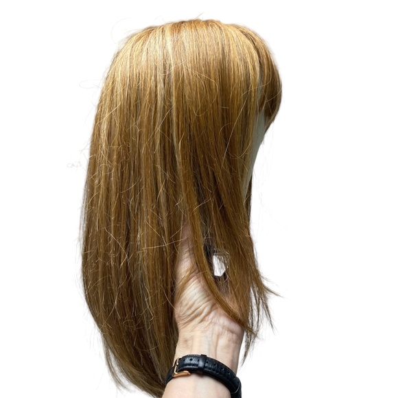 wig SHAKE-N-GO red / blonde 19" long average straight bangs synthetic 5.4oz Mod - Picture 3 of 17